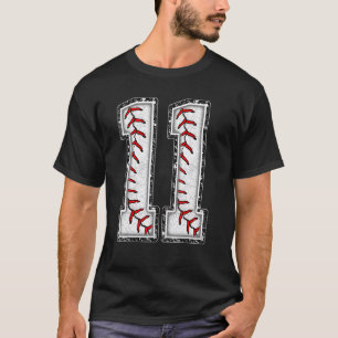 T-shirt 11e Anniversaire Baseball Big Numéro 11 An Boy
