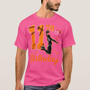 T-shirt 11E Anniversaire Basketball Thème 11 Ans Jeu De Ga