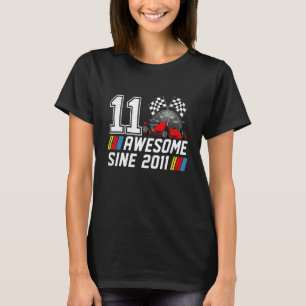 T-shirt 11e anniversaire Boy Race Car Anniversaire Magnifi