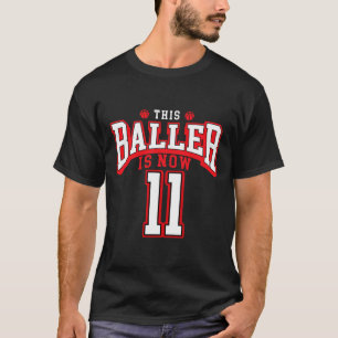 T-shirt 11e anniversaire Bysketbyll Lover 11 ans Anniversa