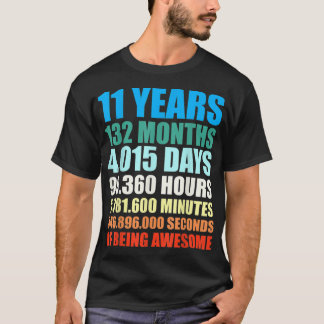 T-shirt 11e Anniversaire Cadeau Garçon 11 ans Être génial 