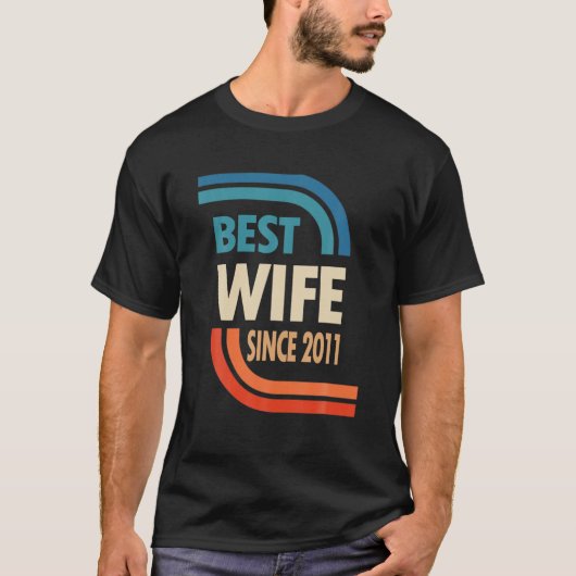 T-shirt 11E Anniversaire De Mariage Pour Elle - Meilleure  (Devant)