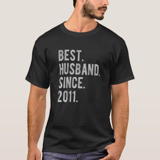 T-shirt 11e anniversaire de Mariage pour lui meilleur mari (Devant)