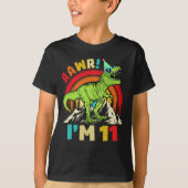 T-shirt 11e anniversaire Dinosaur T Rex Rawr J'ai 11 ans p (Devant)