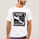 T-shirt 11e anniversaire du mariage tenant la main<br><div class="desc">Si vous désirez de l'aide pour customiser ce design, veuillez utiliser le bouton de demande de ce concepteur, juste en dessous de ce texte. Illustration en noir et blanc d'un couple tenant la main. Je design romantique pour un 11e anniversaire de mariage. Le texte dit acier qui est le cadeau...</div>