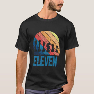 T-shirt 11E Anniversaire Échecs Rétro 11 Ans Garçon Fille