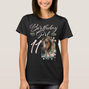 T-shirt 11e anniversaire fille Horse Lover 11 ans Annivers
