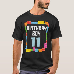 T-shirt 11e anniversaire Garçon maître constructeur 11 ans