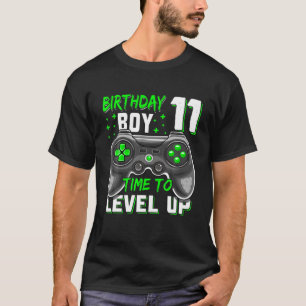 T-shirt 11E Anniversaire Garçon Onze Ans Niveau 11 Déverro