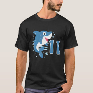 T-shirt 11e anniversaire Garçons Requin 11 ans Vieux requi