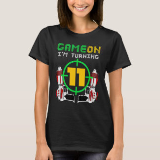 T-shirt 11e Anniversaire Laser Tag Anniversaire Jeu Sur I'