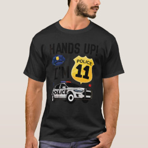 T-shirt 11e anniversaire policier garçon onze ans police