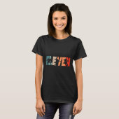 T-shirt 11e anniversaire Retro Bysketbyll 11 ans Boy Gi (Devant entier)