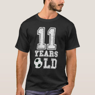 T-shirt 11e Anniversaire Sport 11 Ans Football 11 Garçons
