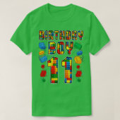 T-shirt 11e Birthday Master Builder 11 Years Old Block Bu (Design devant)