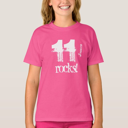 T-shirt 11e cadeau d'anniversaire pour 11 ans Ancien nom p (Devant)