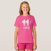 T-shirt 11e cadeau d'anniversaire pour 11 ans Ancien nom p (Devant entier)