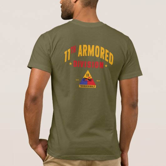 T-shirt 11e division blindée "Thunderbolt" personnalisable (Dos)