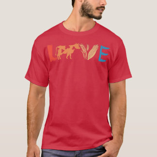 T-shirt 11kV Love Cow Vintage Cow Lover Cow Agriculteur
