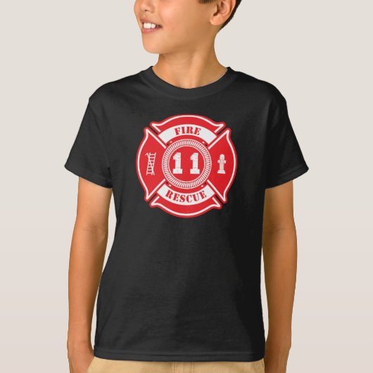 T-shirt 11th Birthday Gift Firefighter 11 Year Old Boy (Devant)