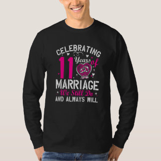 T-shirt 11th Wedding Anniversary Matching Couple Men Women