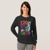 T-shirt 120 Days Of School No Prob llama Llama Teacher And (Devant entier)