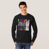T-shirt 120 Days Of School No Prob llama Llama Teacher And (Devant entier)