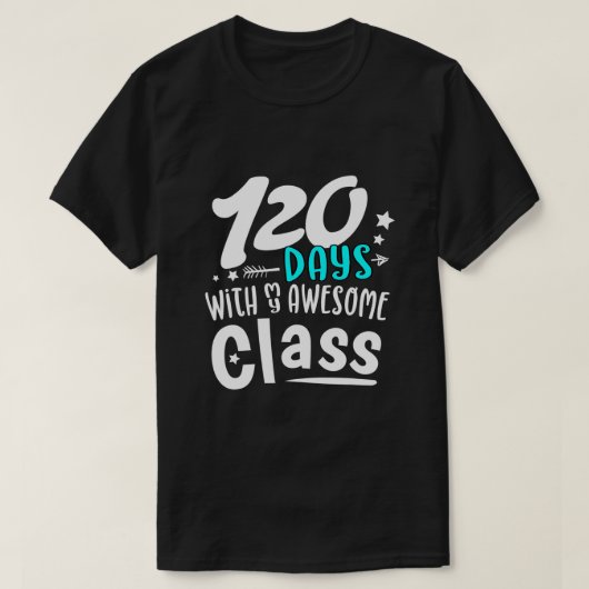 T-shirt 120 Jours D'Enseignant De Première Année (Design devant)