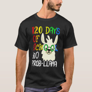 T-shirt 120e Jour de l'école No Prob Llama 120 Jours de Sc