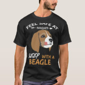 T-shirt 123 Sens En Sécurité La Nuit Sommeil Avec Un Beagl (Devant)