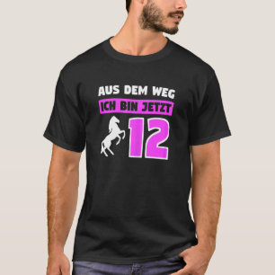 T-shirt 12 Anniversaire Cheval de Fille depuis 2008
