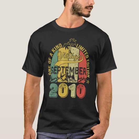 T-shirt 12 Ans 12e Anniversaire Awesome depuis Septembre (Devant)