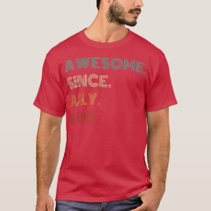 T-shirt 12 Ans Awesome Depuis Juillet 2010 12e Anniversair