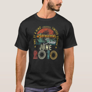 T-shirt 12 Ans Awesome depuis Juin 2010 12e Anniversaire