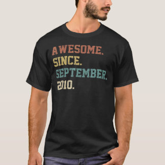 T-shirt 12 Ans Awesome Depuis Septembre 2010 12