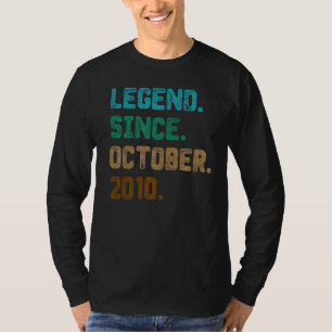 T-shirt 12 ans de légende depuis octobre 2010 12e annivers