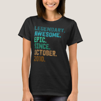 T-shirt 12 ans de légende depuis octobre 2010 12e annivers