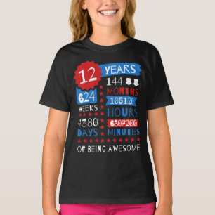 T-shirt 12 ans d'être impressionnant - 12ème pièce en t