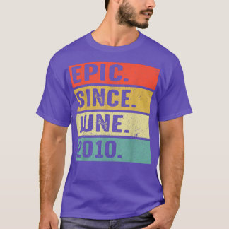T-shirt 12 ans épique depuis juin 2010 12e anniversaire Gi