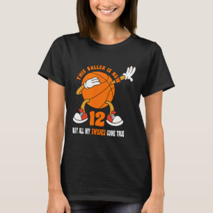 T-shirt 12 ans Joyeux 12e anniversaire Bysketbyll 12e bi