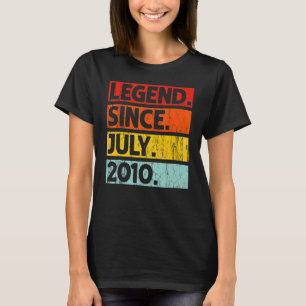 T-shirt 12 Ans Légende depuis Juillet 2010 12e Anniversair