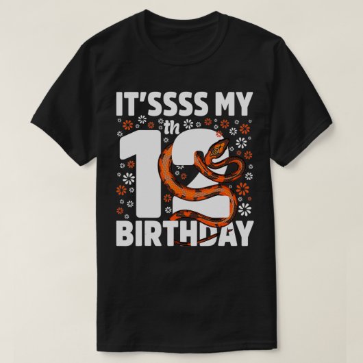 T-shirt 12 Ans Serpent 12e Anniversaire Soirée Boa Python (Design devant)