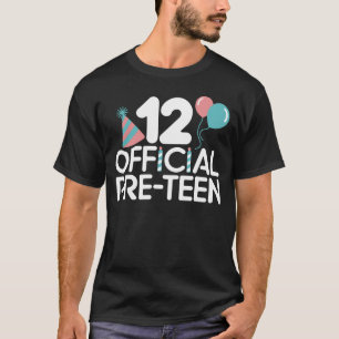 T-shirt 12 Cadres pré-Ados officiels 12e anniversaire enfa