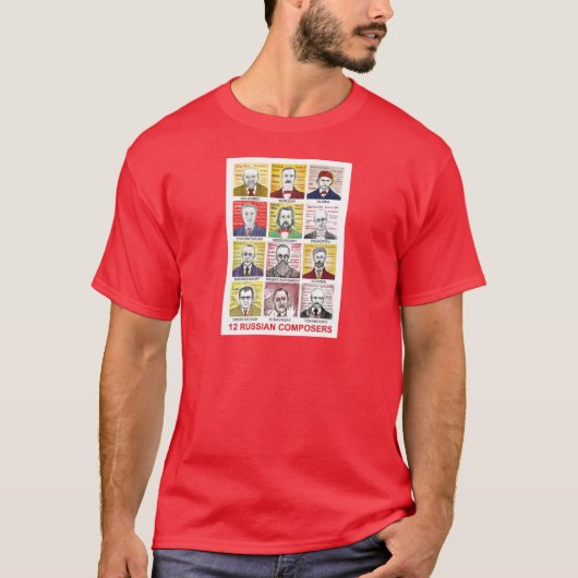 T-shirt 12 compositeurs russes (Devant)