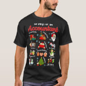 T-shirt 12 Days Of Accountant Christmas Accounting Major M (Devant)
