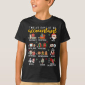 T-shirt 12 Days Of An Accountant, Xmas Party, Funny Accoun (Devant)