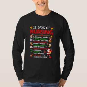 T-shirt 12 Days Of Nursing Merry Christmas For Women Xmas