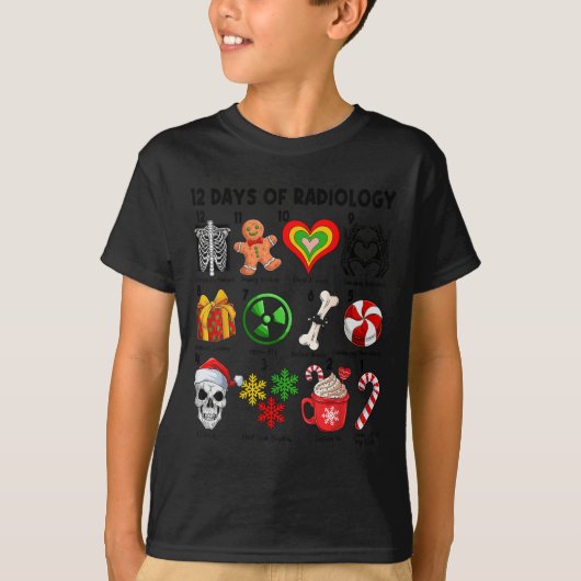 T-shirt 12 Days Of Radiology Xray Tech Ct Mri Merry Christ (Devant)