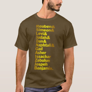 T-shirt 12 Douze tribus d'Israël hébreu israélite