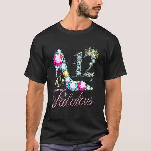 T-shirt 12 & Fabuleux 12 Ans 12e Anniversaire Diamond Crow (Devant)